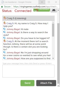 Virgin Games Live Chat