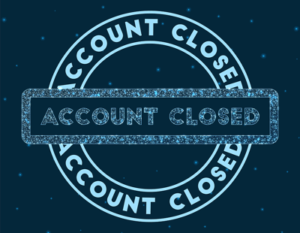 account closed sign
