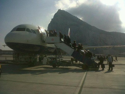 anthony hodgetts photo of plane boarding in gibraltar