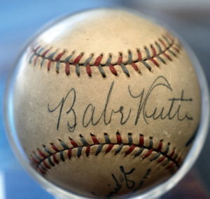 baseball signed by babe ruth