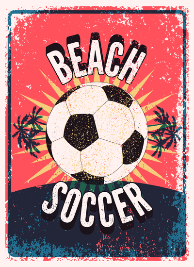 beach soccer poster