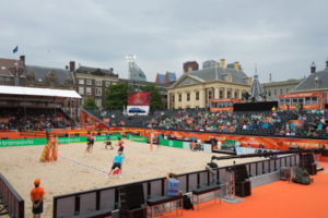 beach volleyball match in rome