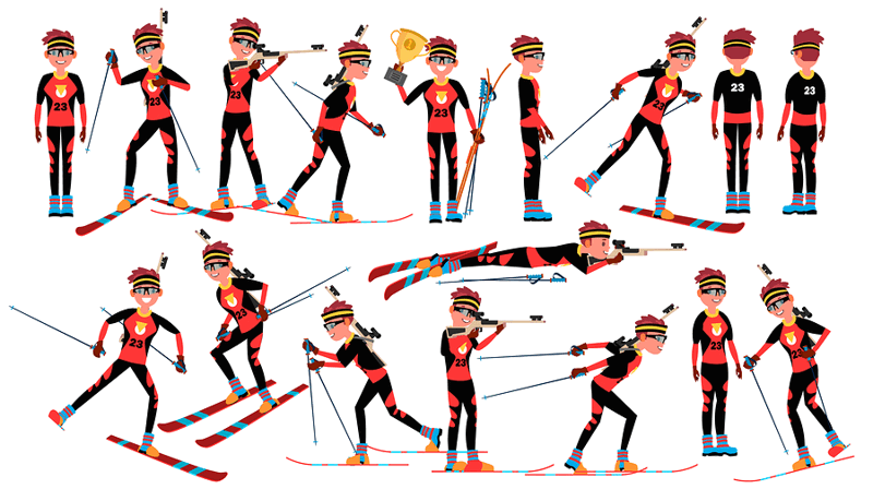 biathlon poses