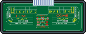 craps table layout