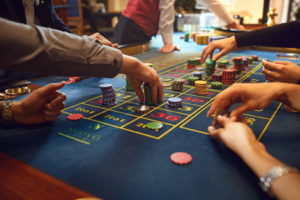 high and low stakes at roulette table