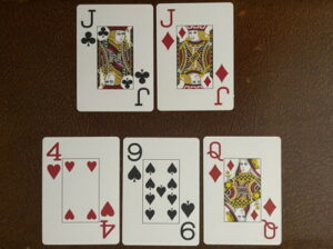 holding jacks with four nine queen on board