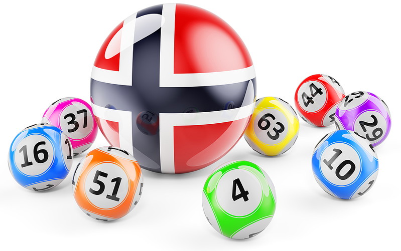 lotto balls Norwegian flag