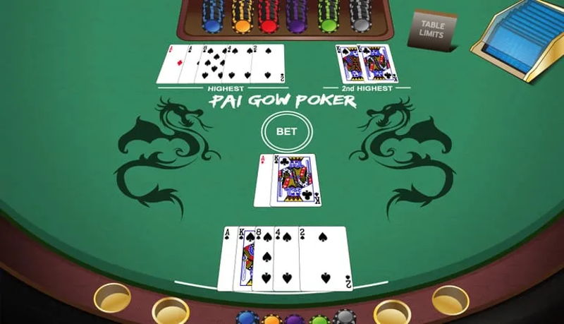pai gow poker table example hand