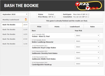 Racebets Bash the Bookie