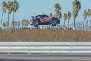 rally car in the air