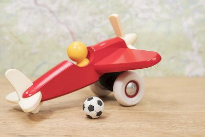 toy plane and football